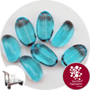 Glass Stones - Turquoise Blue - Click & Collect - 7455